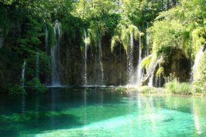 plitvice lakes, water, turquoise, nature, waterfall